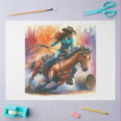 Rodeo Cowgirl Tissuepapier (Craft)
