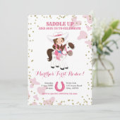 Rodeo cowgirl Uitnodiging (Staand voorkant)