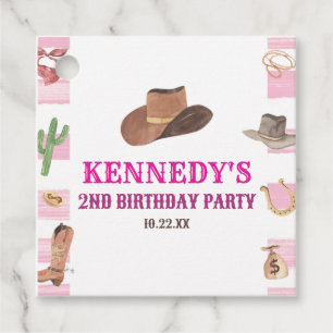 Rodeo Cowgirl Western Wild West Verjaardagsfeest Bedankjes Labels