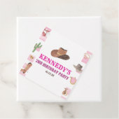 Rodeo Cowgirl Western Wild West Verjaardagsfeest Bedankjes Labels (In situ)