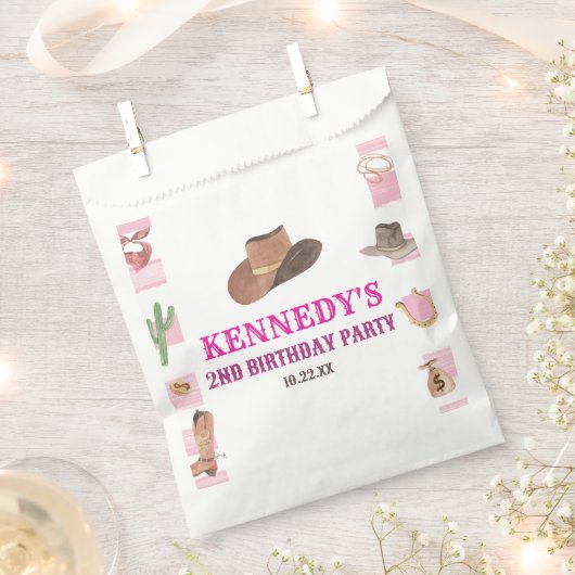 Rodeo Cowgirl Western Wild West Verjaardagsfeest Bedankzakje (Geknipt)
