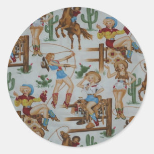Rodeo Cowgirls Witte Stickers