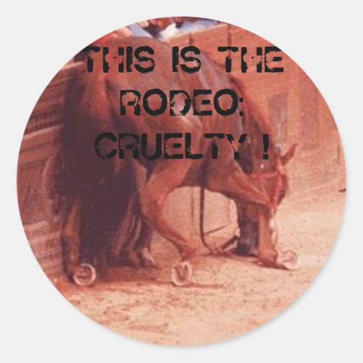 Rodeo Cruelty Ronde Sticker (Voorkant)