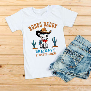 Rodeo daddy cowboy baby paard verjaardagsfeestje t-shirt