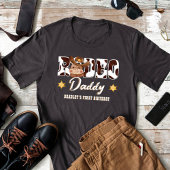 Rodeo Daddy Cowboy koe patroon verjaardagsmatching T-shirt