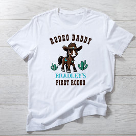 Rodeo daddy cowboy paard verjaardagsfeestje matchi t-shirt