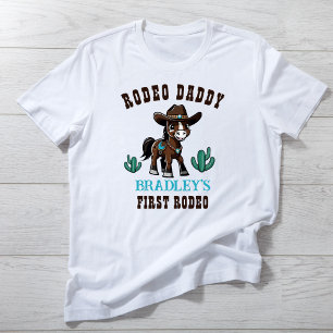 Rodeo daddy cowboy paard verjaardagsfeestje matchi t-shirt