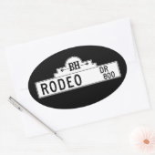 Rodeo Drive, Los Angeles, CA Street Sign Ovale Sticker (Envelop)