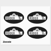 Rodeo Drive, Los Angeles, CA Street Sign Ovale Sticker (Vel)