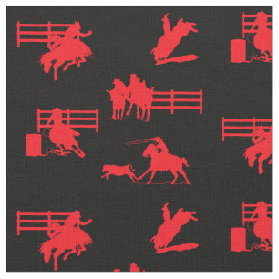 Rodeo Events Western Cowboy Cowgirl Horse Stof