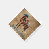 Rodeo feestpaard servet (Hoek)