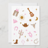 Rodeo First Birthday Invitation Kaart (Achterkant)