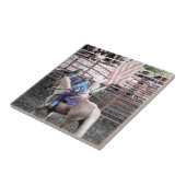 Rodeo Flag Horse en Cowgirl Tegeltje (Zijkant)