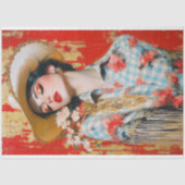 Rodeo Glam Luxe Westerne Cowgirl Decoupage Tissuepapier (Voorkant)