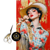 Rodeo Glam Luxe Westerne Cowgirl Decoupage Tissuepapier