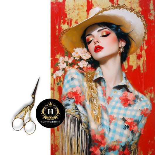 Rodeo Glam Luxe Westerne Cowgirl Decoupage Tissuepapier