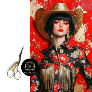 Rodeo Glam Luxe Westerse Cowgirl Decoupage Tissuepapier