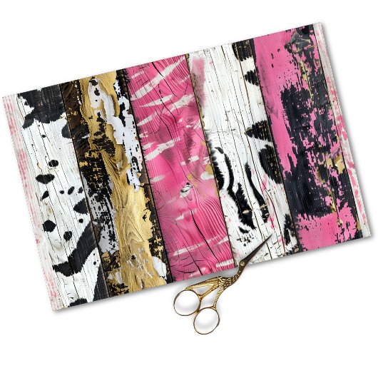 Rodeo Glam Roze Zebraprint Decoupage Tissuepapier