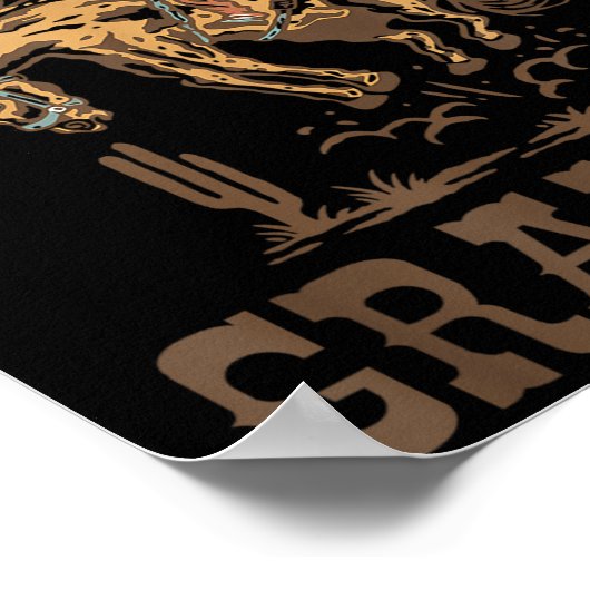 Rodeo Grandpa Cowboy Cowgirl Birthday Family Match Poster (Hoek)