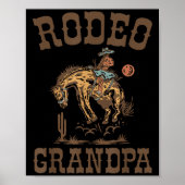 Rodeo Grandpa Cowboy Cowgirl Birthday Family Match Poster (Voorkant)