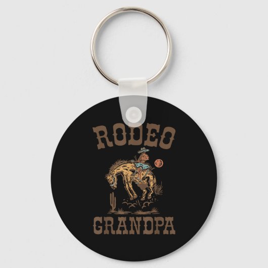 Rodeo Grandpa Cowboy Cowgirl Birthday Family Match Sleutelhanger (Voorkant)