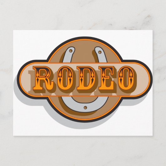 Rodeo Hoefijzer Briefkaart (Voorkant)