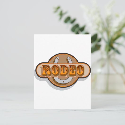 Rodeo Hoefijzer Briefkaart (Staand voorkant)