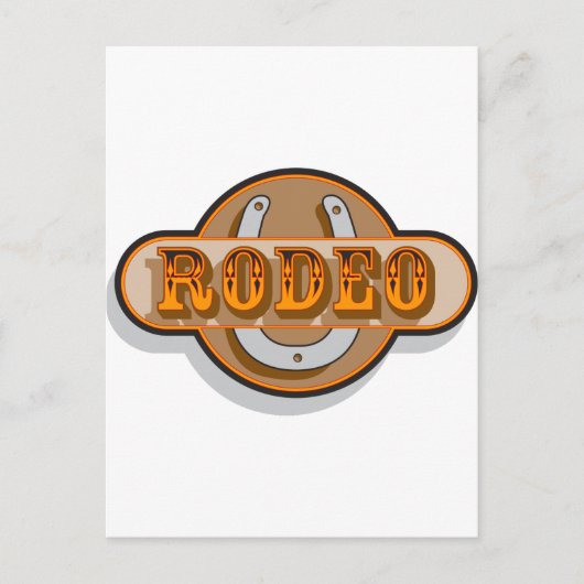 Rodeo Hoefijzer Briefkaart (Voorkant)