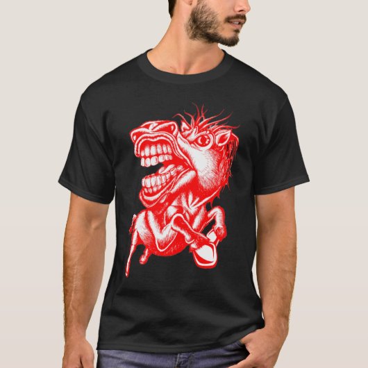 Rodeo Horse Red T-shirt (Voorkant)