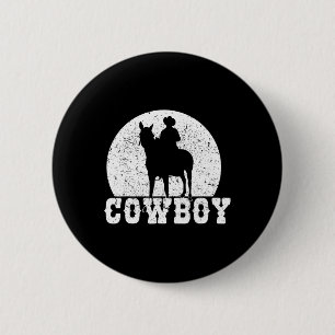 Rodeo Horse Rider Cowboy Paardrijden Graphic Ronde Button 5,7 Cm