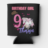 Rodeo Horses Pony Bloemen Verjaardagsfeestje Meisj Blikjeskoeler (Voorkant)