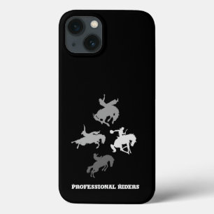 Rodeo Horses   Zwarte achtergrond Case-Mate iPhone Case