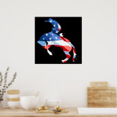 Rodeo is Amerika - Bronco Riding Poster (Keuken)