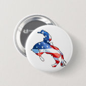 Rodeo is Amerika - Bronco Riding Ronde Button 5,7 Cm (Voorkant /achterkant)