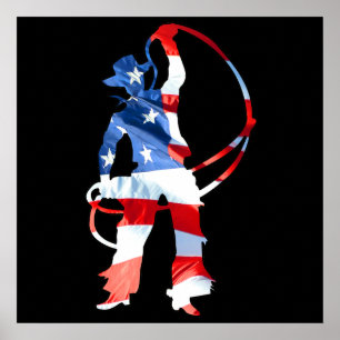 Rodeo is Amerika - Roping Poster