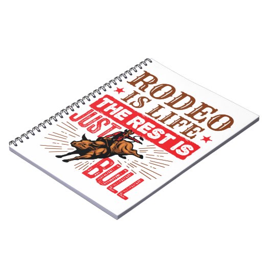 Rodeo is het leven dat de rest alleen maar een bul notitieboek (Linkerzijde)
