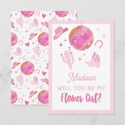 Rodeo is mijn Bloemenmeisje Informatiekaartje (Voorkant / Achterkant)