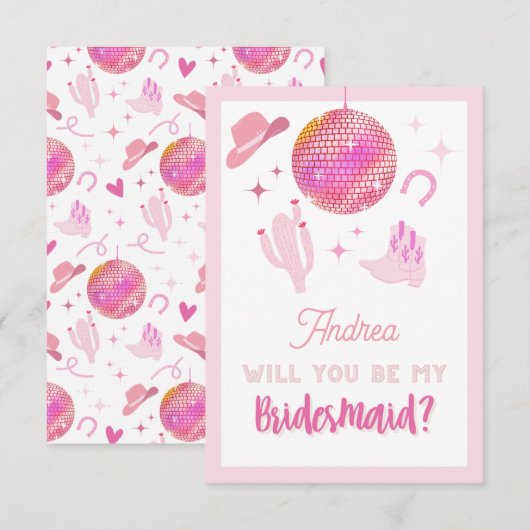 Rodeo is mijn Bridesmaid Informatiekaartje (Voorkant / Achterkant)