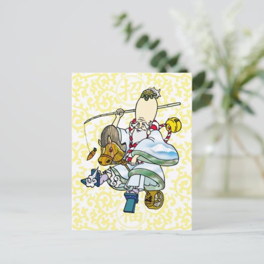 Rodeo Jurojin Newyears card Briefkaart (Staand voorkant)