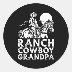 Rodeo Koe Western Paardrijden Ranch Koe Ronde Sticker