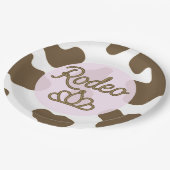 Rodeo Koningin Country Western Tiara Kroon Roze  Papieren Bordje (Gekanteld)