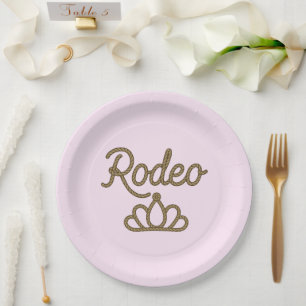 Rodeo Koningin Country Western Tiara Kroon Roze Papieren Bordje