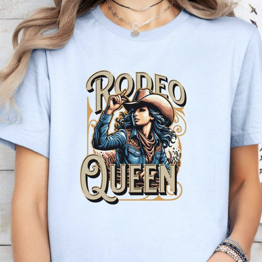 Rodeo Koningin, Cowgirl Cadeau, Girl Boss Blauw T-shirt