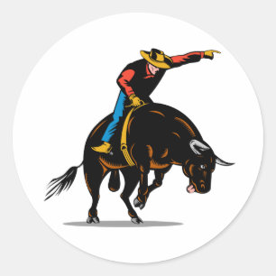 Rodeo-kowboy-sul Ronde Sticker