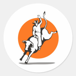 Rodeo-kowboy-sul Ronde Sticker