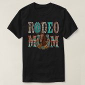 Rodeo Mam Hoefijzers Western Koeienhuid Mam Leopar T-shirt (Design voorkant)