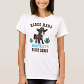 Rodeo mama cowboy paard verjaardagsfeestje matchin t-shirt (Voorkant)