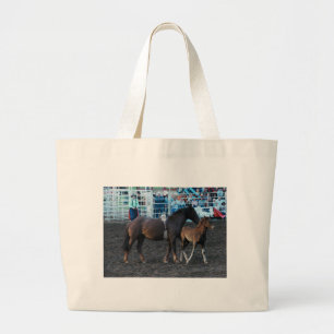 Rodeo Mare en Foal Grote Tote Bag