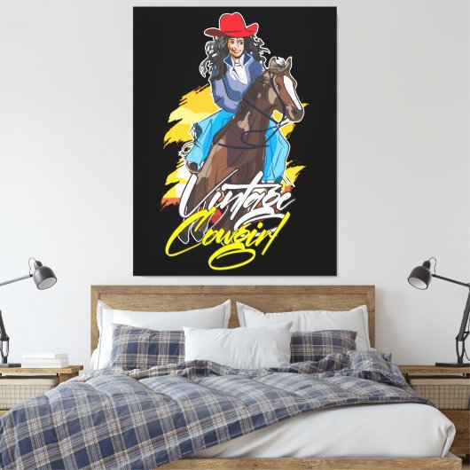  Rodeo Meisje Classic Canvas Afdruk (Insitu (Slaapkamer))