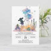 Rodeo moderne cowboy verjaardag kaart (Staand voorkant)